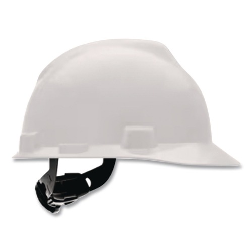 Hard Hats | MSA 477482 V-Gard Slotted Cap with Fas-Trac III Suspension - White image number 0