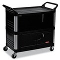 Customer Appreciation Sale! Save up to $60 on Select Tools | Rubbermaid Commercial FG409500BLA 40.63 in. x 20.75 in. x 37.81 in. 300 lbs. Capacity 3 Shelves Plastic Xtra Equipment Cart - Black image number 0