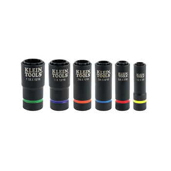 Klein Tools 6-Piece 2-In-1 Impact Socket Set - 66010