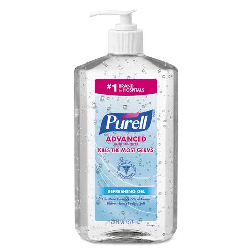  | PURELL 3023-12 20 oz. Pump Bottle Advanced Refreshing Gel Hand Sanitizer - Clean Scent image number 0