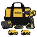 Drill Drivers | Dewalt DCD708C2-DCB204-BNDL 20V MAX XR ATOMIC Brushless Lithium-Ion 1/2 in. Cordless Compact Drill Driver Kit with 3 Batteries Bundle (1.5 Ah/4 Ah) image number 0