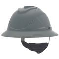 Hard Hats | MSA 10215836 V-Gard C1 Fas-Trac III Full Brim Vented Hard Hat - Gray image number 0