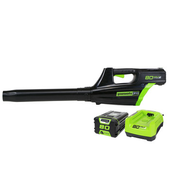 Greenworks GBL80300 80V DigiPro Cordless Lithium-Ion 3-Speed Jet Leaf Blower Kit - 2400102