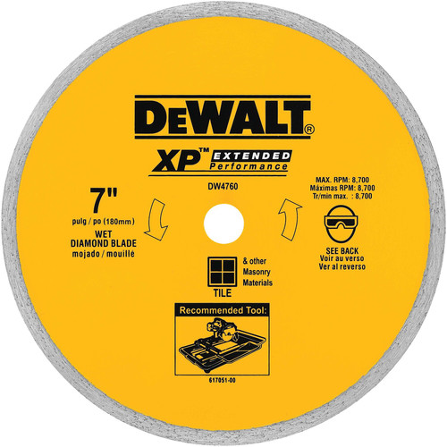Dewalt DW4760 7 in. Ceramic Tile Blade Wet image number 0