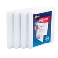 July Member-Exclusive Offer Save 10% off on One Item | Avery 79709 3 Slant Rings 0.5 in. Capacity 11 in. x 8.5 in. Heavy-Duty Non Stick View Binder with DuraHinge - White (4/Pack) image number 0