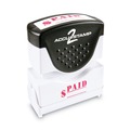  | ACCUSTAMP2 035578 1.63 in. x 0.5 in. PAID Pre-Inked Shutter Stamp - Red image number 0