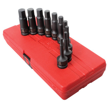 Sunex 10-Piece 1/2 in. Drive Metric Hex Impact Driver Set - 2639