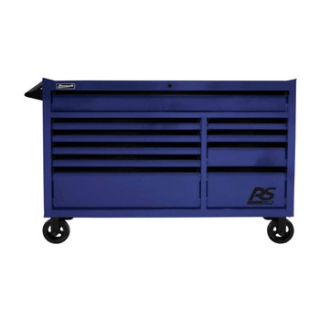 Homak RS Pro 54 in 10-Drawer Roller Cabinet with Stainless Steel Top - Blue - BL04054014