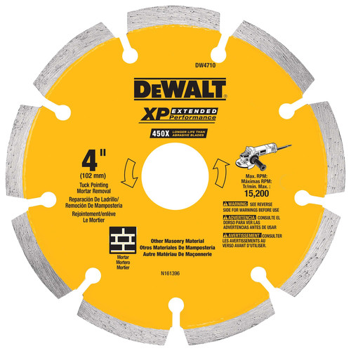 Dewalt DW4710 4 in. XP Tuck Point Blade image number 0