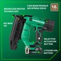 Brad Nailers | Metabo HPT NT1850DFTM 18V MultiVolt Brushless Lithium-Ion Cordless 18-Gauge Compact Brad Nailer Kit (2 Ah) image number 3