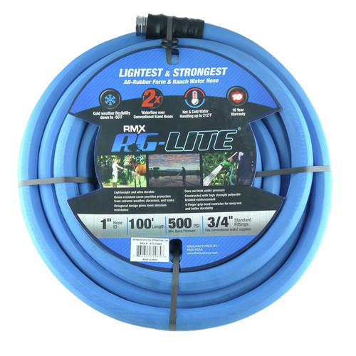 Garden Hoses | BluBird BSALONE100 BluBird AG-Lite 1 in. x 100 ft. Rubber Water Garden Hose image number 0