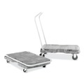 Customer Appreciation Sale! Save up to $60 on Select Tools | Rubbermaid Commercial FG440100BLA 20.5 in. x 32.5 in. x 35 in. 500 lbs. Capacity Triple Trolley Platform Truck with Angled-Loop Handle - Black image number 1