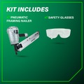 Air Framing Nailers | Metabo HPT NR90AES1M 21-Degree 3-1/2 in. Plastic Collated Framing Nailer image number 2