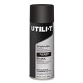 Paint | Rust-Oleum 387389 UTILI-T 10 oz. Aerosol Can Spray Paint - Flat Black (6/Carton) image number 1