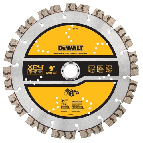 Circular Saw Blades | Dewalt DW47924 9 in. XP4 All-Purpose Segmented Diamond Blade image number 0