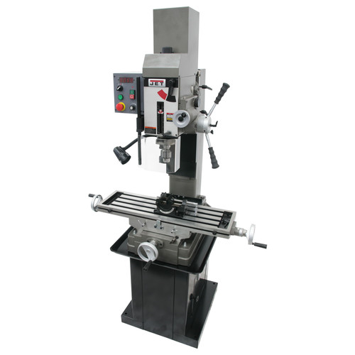 Milling Machines | JET JT9-351165 JMD-45VSPFT Variable Speed Geared Head Square Column Mill Drill with Power Downfeed, Newall DP500 2-Axis DRO and X-Axis Powerfeed image number 0