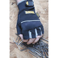 Work Gloves | Dewalt DPG230L Technician Fingerless Gloves - Large image number 2