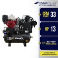 Stationary Air Compressors | EMAX EGES1330ZTK 13 HP 30 gal. 33CFM Honda GX 3 Cylinder MAXFLO Truck Mount Stationary Air Compressor with FKIT033S Maintenance Kit image number 5