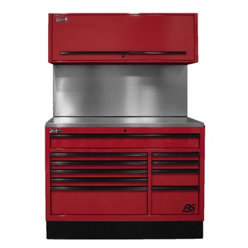CABINETS | Homak 54 in. CTS Conversion Kit with Solid Backsplash - Red - RDCTS54003