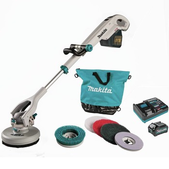 SANDERS AND POLISHERS | Makita GSP01M1 40V max XGT Lithium-Ion Brushless Telescoping 8 in. Cordless Polisher/Scrubber Kit (4 Ah)