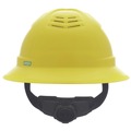 Hard Hats | MSA 10215832 V-Gard C1 Fas-Trac III Full Brim Vented Hard Hat - Yellow image number 2