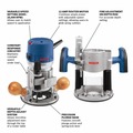 Plunge Base Routers | Bosch 1617EVSPK 12 Amp 2.25 HP Combination Plunge and Fixed-Base Router Kit image number 5