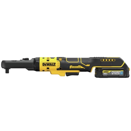 Dewalt 20V MAX XR Brushless Lithium Ion 3 8 in. and 1 2 in. Cordless Sealed Head Ratchet Kit with POWERSTACK Battery 1.7 Ah DCF510GE1