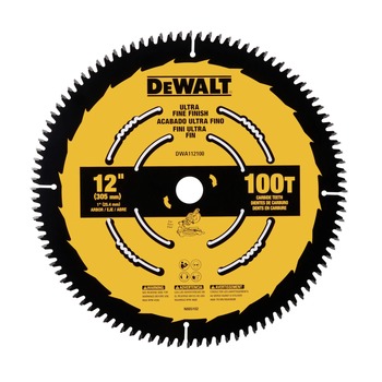 BLADES | Dewalt 12 in. 100T Tungsten Carbide-Tipped Steel Ultra Fine Finish Circular Saw Blade - DWA112100