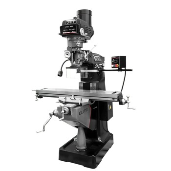 MILLING MACHINES | JET ETM-949 Mill with 3-Axis Newall DP700 (Knee) DRO and X, Y, Z-Axis Powerfeeds and Air Draw Bar - JT9-894171