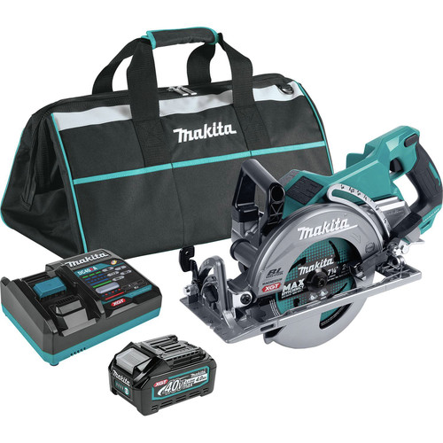  | Makita GSR01M1 40V max XGT Brushless Lithium-Ion 7-1/4 in. Cordless Rear Handle Circular Saw Kit (4 Ah) image number 0