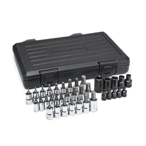 Socket Sets | GearWrench 80726 36-Piece 1/4 in., 3/8 in., 1/2 in. Drive Master TORX Set with Hex Bit Sockets image number 0