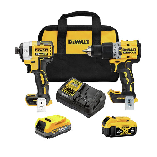 Cordless Drill Combo Kit, Lithium-Ion Brushless 4-Pc Combo Kit