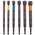 Nut Drivers | Klein Tools 516PNDC 5/16-Inch Magnetic Color-Coded Power Nut Setter, SAE, Impact-Rated Hex Nut Driver with 5-Inch Extended Reach Shaft image number 3
