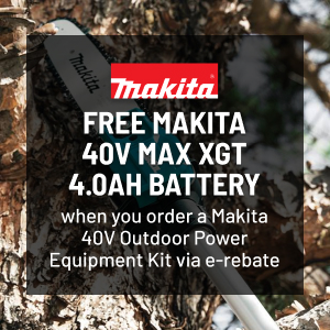 Free Makita 40V 4 Ah Battery