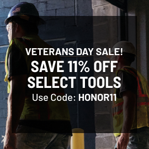 Veterans Day Sale! Save 11% on Select Tools