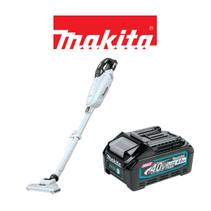 Free Makita 40V Max XGT® Stick Vacuum (Tool Only) + 4.0Ah Battery