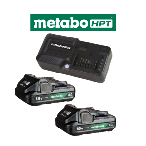 Free Metabo HPT 18V 2 Pack Battery and Charger Kit