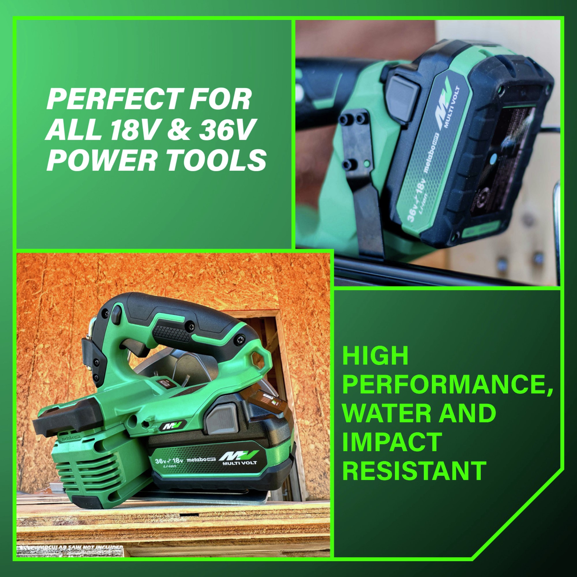 Versatile high-performance power for all 18V and 36V tools.