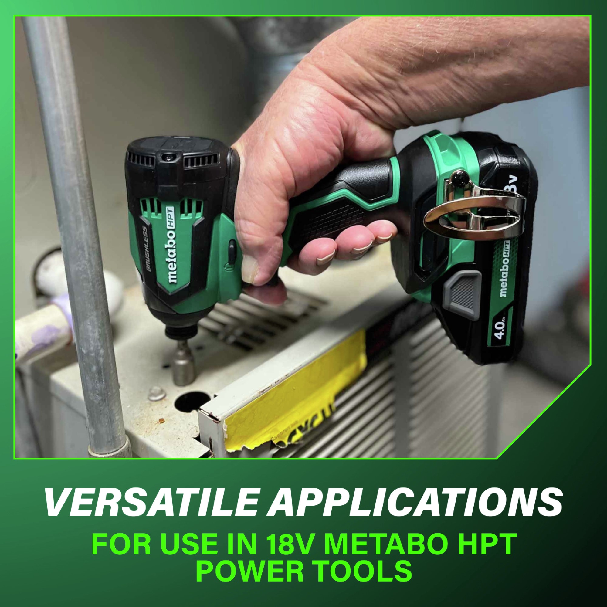 For use across a wide range of 18V Metabo HPT power tools.