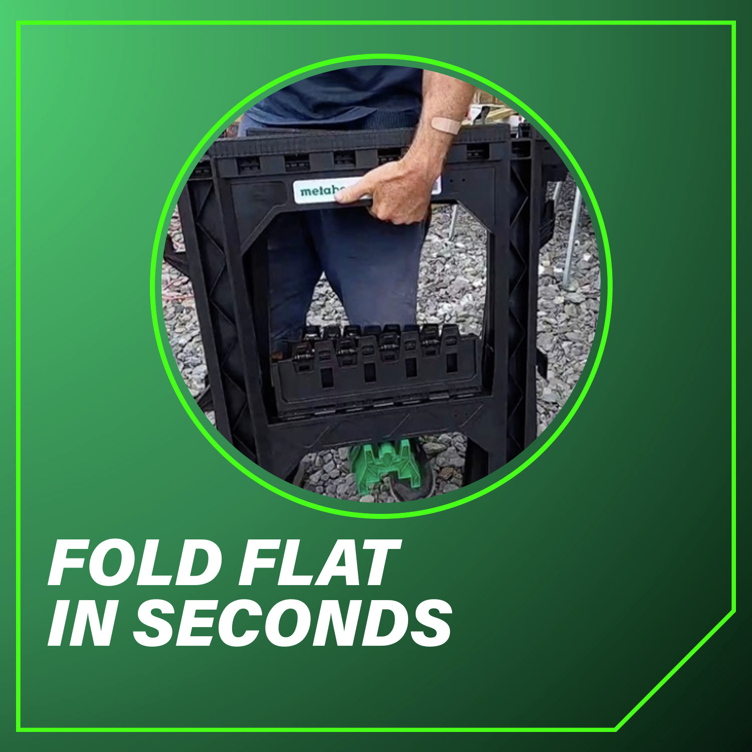 Fold flat in seconds