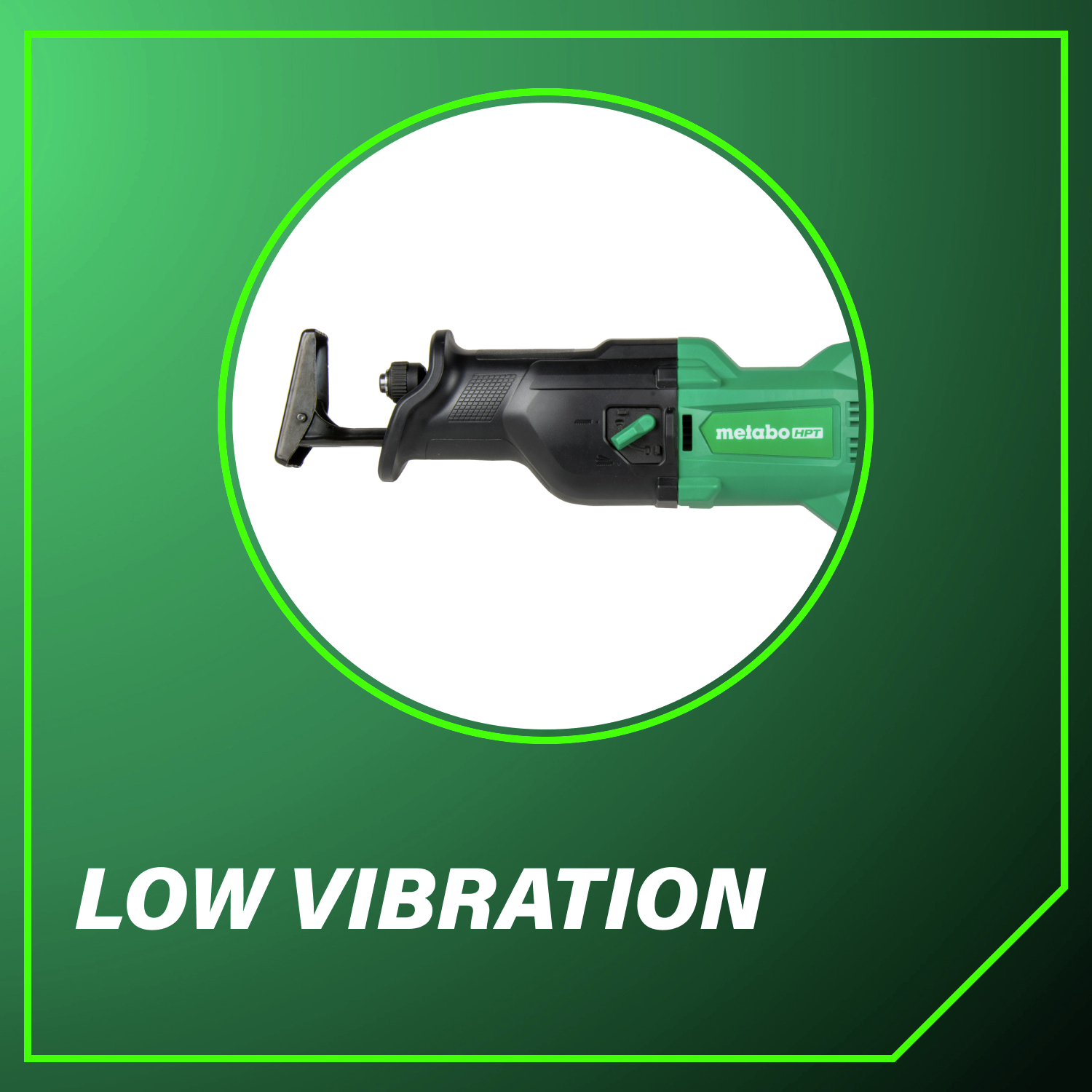 Low vibration design reduces fatigue during extended use