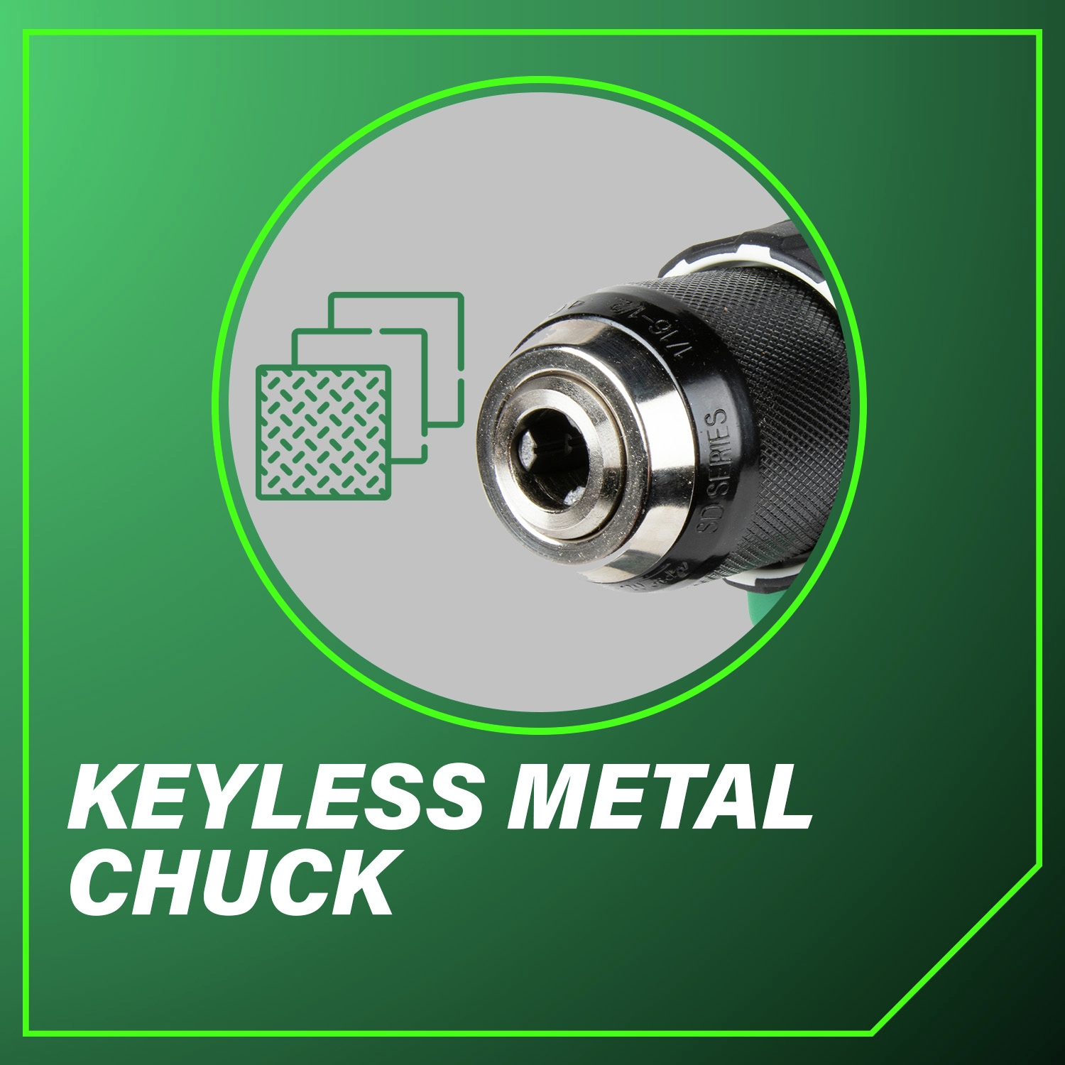 Keyless metal chuck