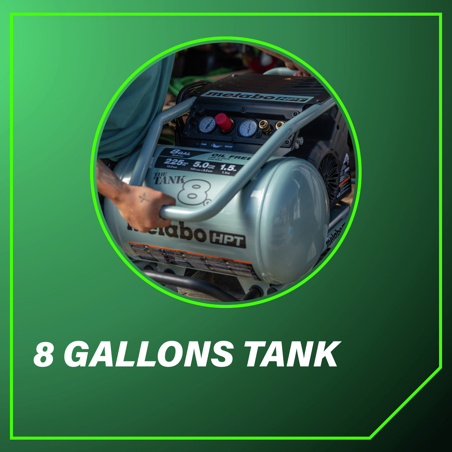 8 gallons tank