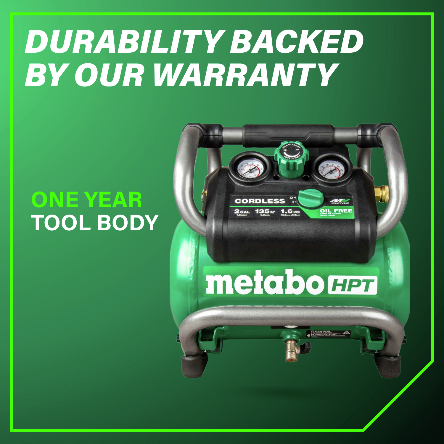 Backed by a 1-year warranty for dependable, long-term performance.