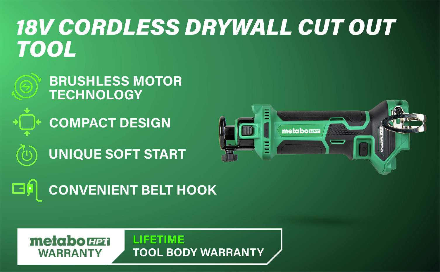 18V Cordless Drywall Cut Out Tool