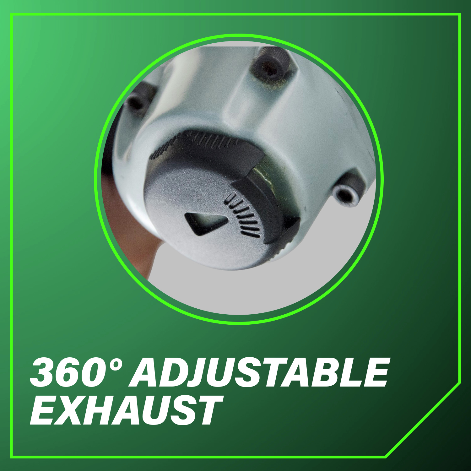 360 degrees adjustable exhaust