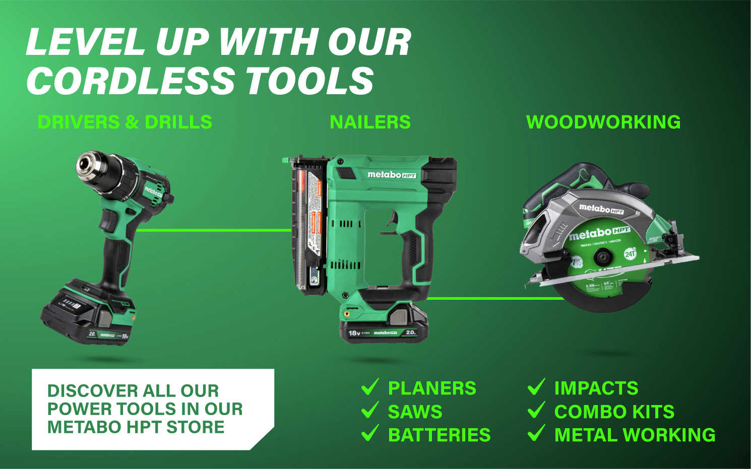 Level Up With Our Cordless Tools