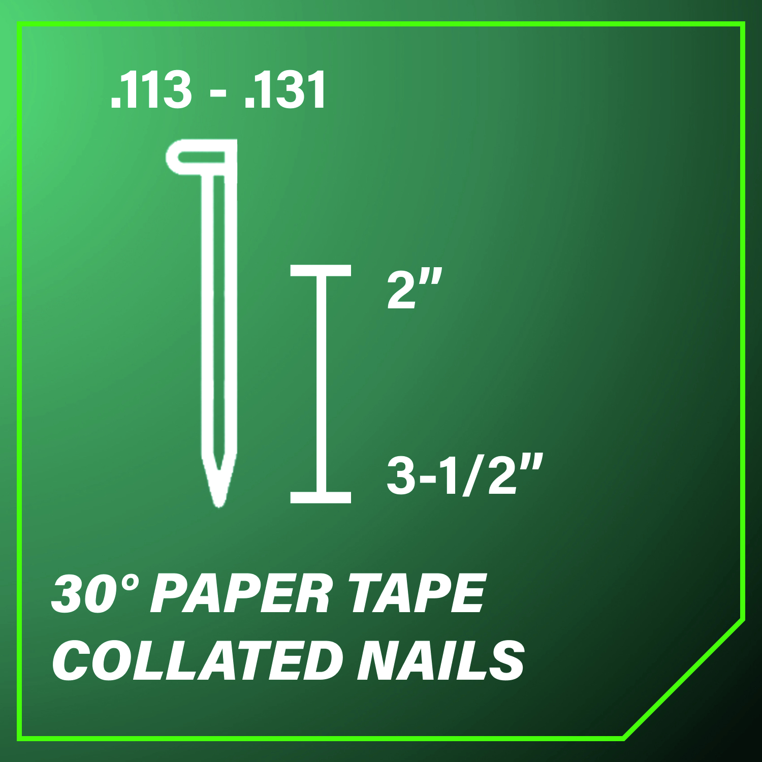 30-Degree Paper Tape Collated Nails