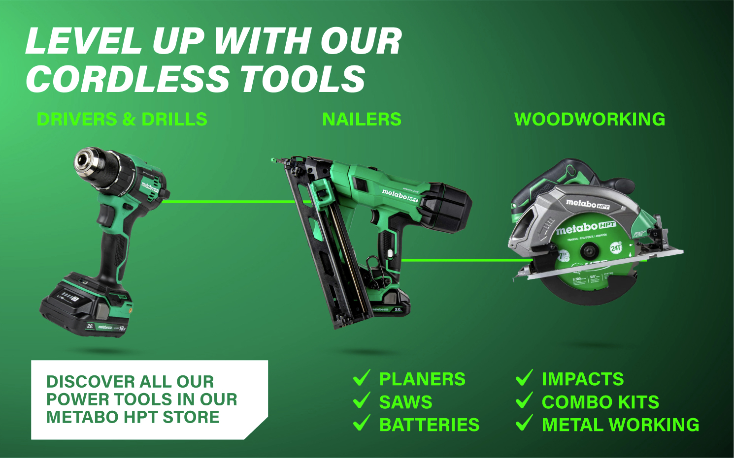 Level Up With Our Cordless Tools