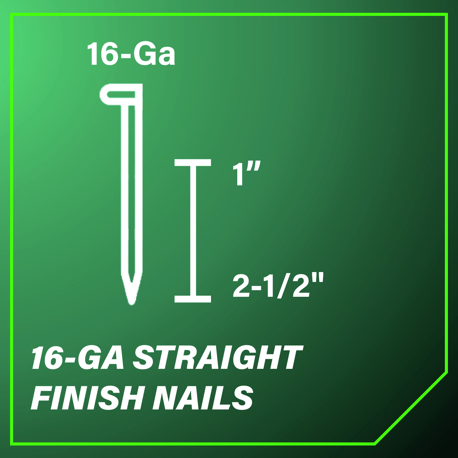 16-Gauage Straight Finish Nails